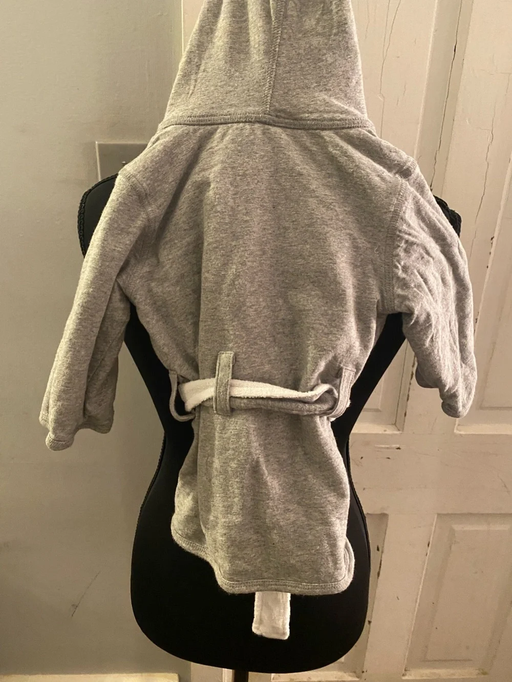 Burt's Bees Baby Hooded Terry Robe in Light Gray